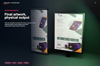 manually recreate and vectorize your logo for print and web