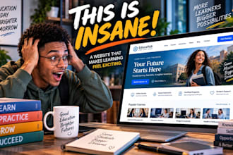design school website, college website, educational, lms website with wordpress