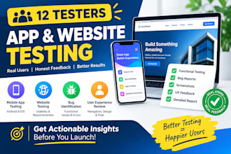do app testing, website testing and review on android , ios and ipad