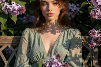 be create realistic fashion photo model image