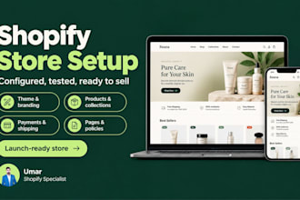 do shopify store setup, and launch your online store