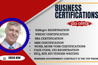 register sam gov uei cage code 8a wosb mbe sba wbenc mosb government contract