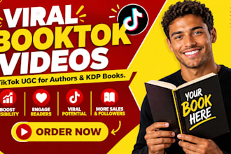 create booktok tiktok ugc videos kdp ugc book promotion ugc video ads booktok