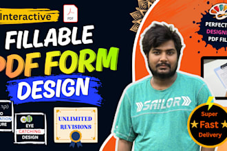 design interactive fillable PDF form with calculations