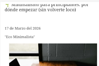 escribiré artículos sobre minimalismo y bienestar