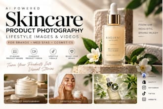 create skincare product photography lifestyle image video