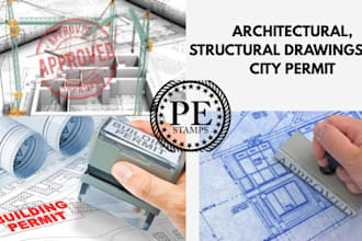 do architectural, structural drawings for city permit