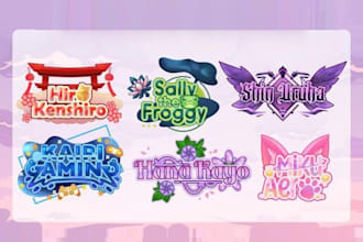 design a cute kawaii vtuber logo or twitch streamer branding