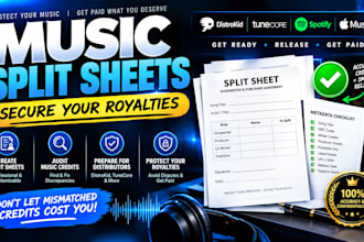 create your song split sheet and audit music credits