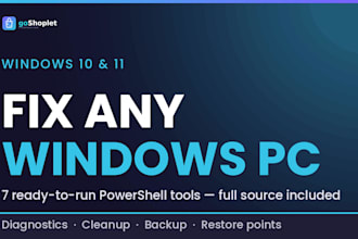 give you a powershell toolkit to diagnose and repair your windows pc