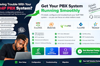 install configure and troubleshoot freepbx asterisk vitalpbx fusionpbx yeastar