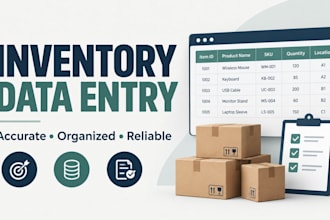 do logistics data entry, inventory and order processing