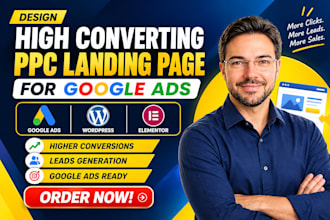 build high converting google ads, meta ads PPC landing page for lead generation
