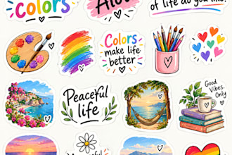 design cute daily stickers
