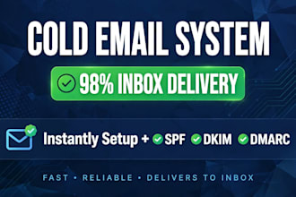 setup cold email system with instantly, spf dkim dmarc and domain warmup