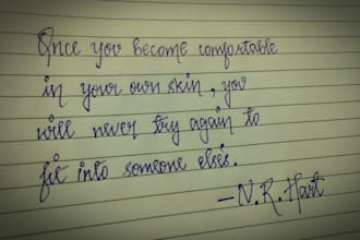 provide you handwriting services