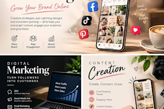 design instagram, facebook post and social media for busines