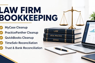 clean up law firm accounts in mycase, practicepanther, quickbooks and timesolv