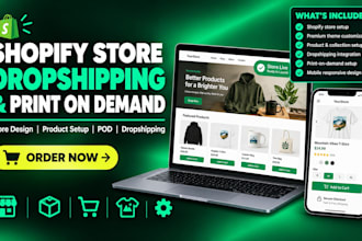 create shopify store dropshipping print on demand website