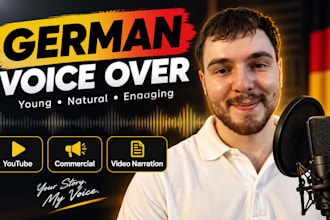 record a natural young german male voice over