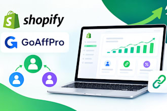 setup goaffpro affiliate program and referral links for shopify