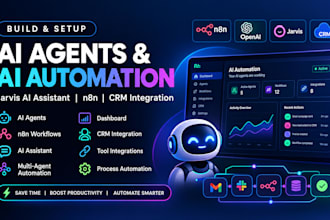 build ai agents ai automation jarvis ai assistant dashboard n8n crm integration