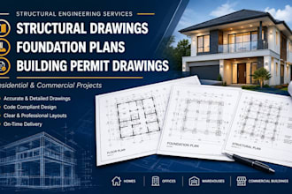 design structural drawings, foundation plans building permit drawings ga al tx