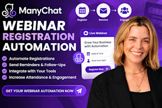 set up manychat webinar registration automation