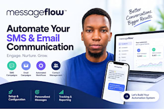 set up messageflow SMS and email marketing automation