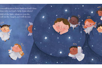 illustrate and design your childrens book in this acrylic style