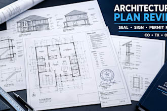 review, seal and sign architectural plans for co tx oh nj