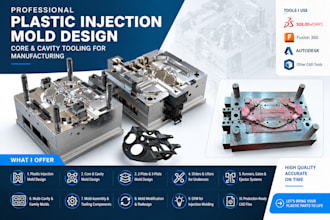 design plastic injection mold core cavity tooling for manufacturing tool designs
