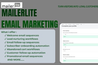 build a converting mailerlite landing page and lead capture form, automation