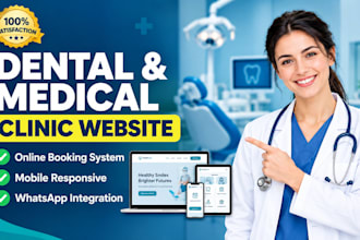 design a modern dental clinic website or medical website