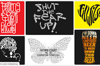 design typography logo in any shape you desire