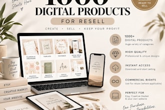 provide a premium bundle of 1000 digital products for resale