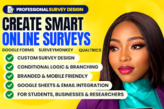 create online survey using google forms, surveymonkey or qualtrics
