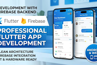 develop a cross platform flutter app with firebase backend