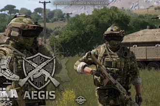 design a complete arma reforger server with custom mods