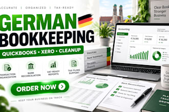 do german bookkeeping, datev, quickbooks, xero and vat support