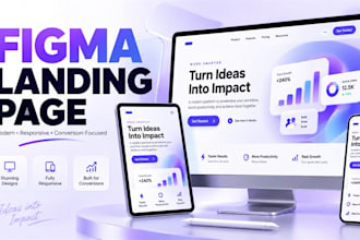 design a modern responsive figma landing page UI UX