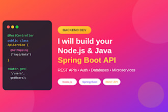 develop backend systems for you