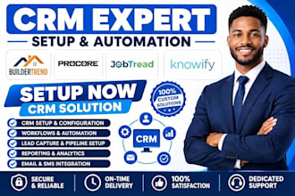 setup buildertrend procore CRM jobtread knowify buildxact CRM project automation