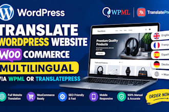 translate wordpress website woocommerce multilingual via wpml or translatepress