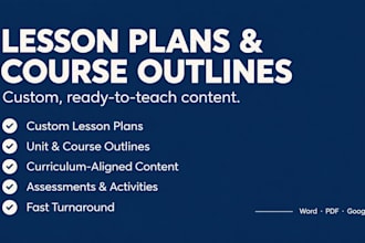 write custom lesson plans and course outlines for any subject
