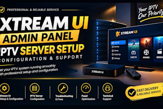 build xtream ui admin panel, iptv server setup, configuration
