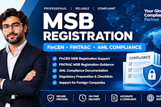 register your fincen and fintrac msb and provide aml compliance