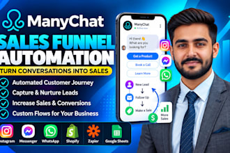 build manychat sales funnel automation