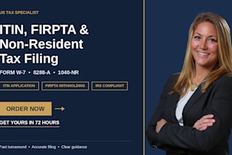 file your itin w7, firpta form 8288, and non resident tax return