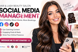 hair extension flyer lash extension beauty salon facebook social media manager